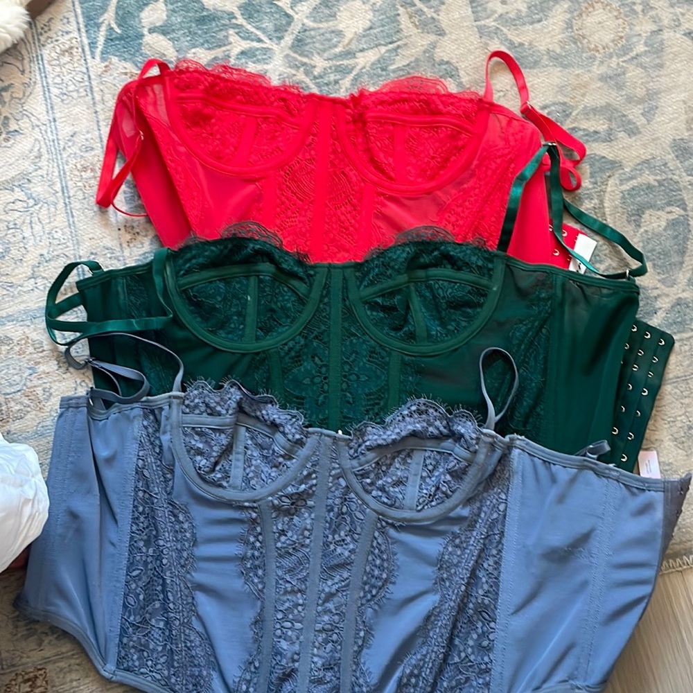 Set of 3 urban outfitters corset tops
